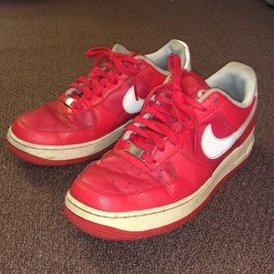Red Nike Air Forces